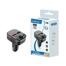 Bluetooth 5.3 Car Wireless FM Transmitter Adapter 2USB PD 1 type C Charger