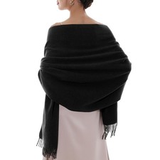 Scarfs for Women Winter Black Pashmina Shawls and Wraps for Evening Dresses W...
