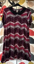 Plus Size 20 Evans Essence Women’s Collared Multicoloured Tunic Dress Retro