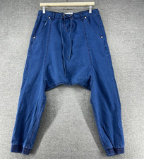 One Teaspoon Luxe Harem Pants Women Size SML Denim Blue NEW