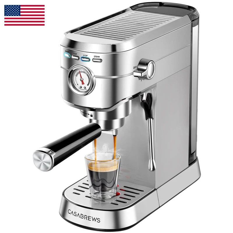 Casabrews Cm5418 Espresso Machine 20 Bar Compact Espresso Maker Steam Milk