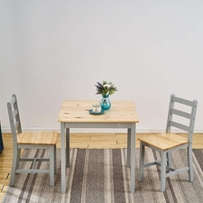 Dining Table Chairs Set 2 Seater Wooden Contemporary Kitchen Small Space