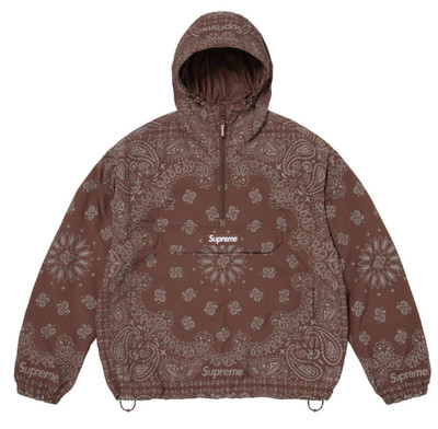 Supreme Reflective Bandana Anorak Brown XXL (SS26) CONFIRMED ORDER - PRESALE
