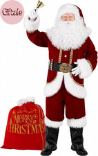 Christmas Men  S Santa Costume Set Adult 11 Pcs Deluxe Santa Claus Costume Suit V