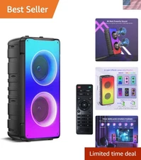 Bluetooth Speakers, 60W80W Peak Portable Loud Wireless Stereo Speaker with Ri...