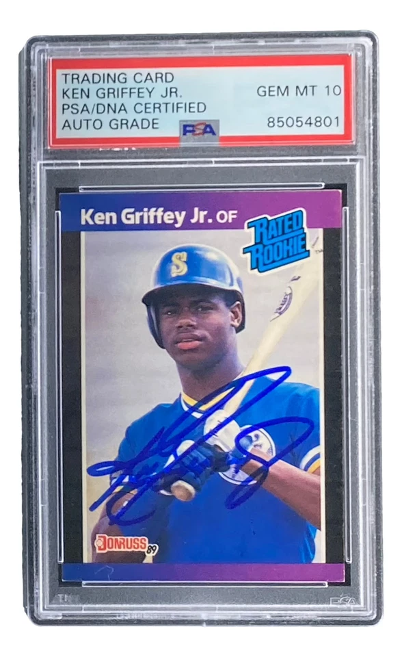 Ken Griffey Jr Signed Mariners 1989 Donruss #33 Rookie Card PSA/DNA Gem MT 10 - Image 4 of 4