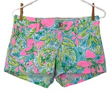 Lilly Pulitzer 19279 Women  s THE WALSH Shorts Size 0 Callahan Flamingo Pink XS