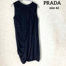PRADA Deformation Dress Sleeveless Black 42