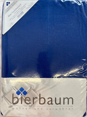 Bierbaum Biber Spannbetttuch 140x200 bis 150x200 25 cm 74 Azur