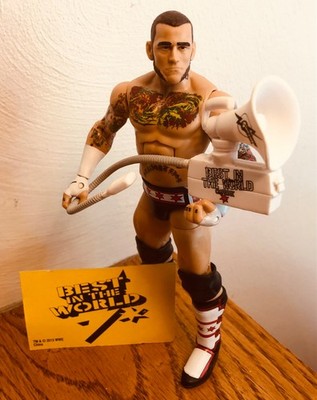 CM PUNK hard to find WWE wrestling lot ELITE FIGURE w/ ACCESSORIES best of ppv