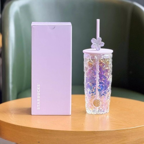 New 2026 China Starbucks Twilight Sakura 19oz Relief Sakura Glass