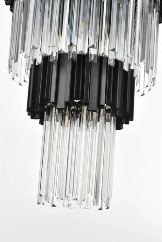 Elegant Lighting Willow 48" Chandelier in Black - Picture 4 of 8