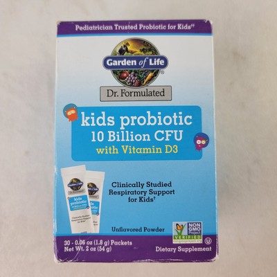Garden Of Life Kids Probiotic Powder 10 Billion CFU with Vitamin D3 Exp 1/2026