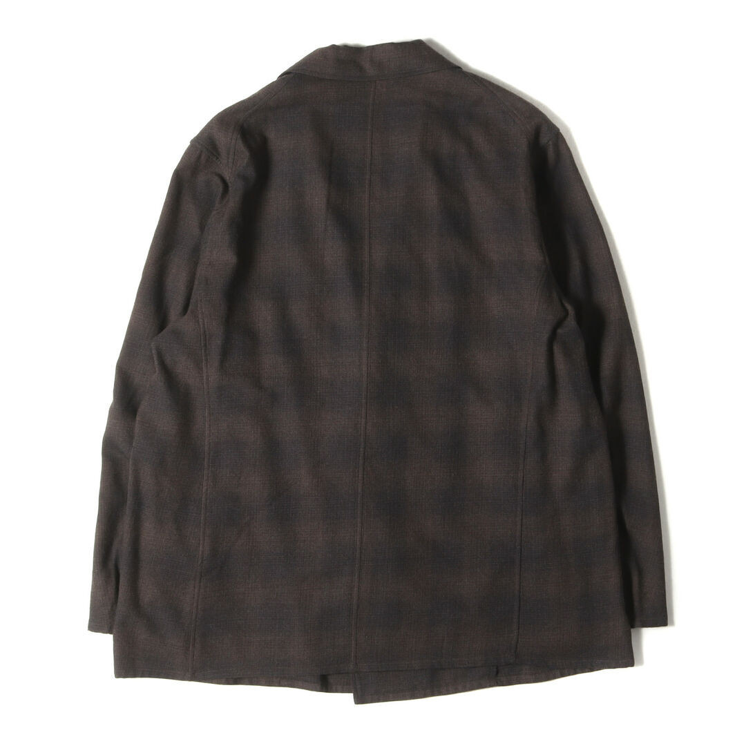 COMOLI Komori Jacket Size: 3 22AW Ombre Check Wool Shawl COMOLI Komori Jacket Size: 3 22AW Ombre Check Wool Shawl