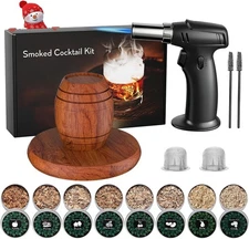 Cocktail Smoker Kit with Torch – 8 Flavors Wood Chips – Bourbon, Old Fashioned D