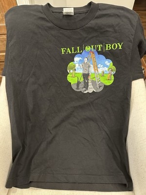 Fall Out Boy Black Clouds Underdogs Tour 2006 Original Band Concert T-Shirt XL