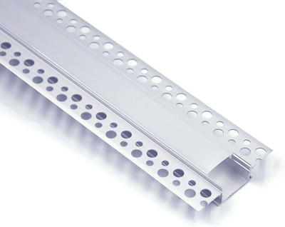 5-Pack 6.6Ft/2Meter Plaster-In, Trimless Recessed LED Aluminum Channel with Flan
