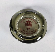 Vintage John’s Tahoe Nugget Casino South Shore Nevada Smoked Glass Ashtray #AA