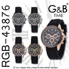 G&B Mens Sport Analogue Watch Rubber Strap Qu...