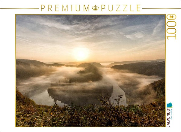 Calvendo Puzzle Sunrise At The Saar Loop | 1000 Pieces, Finished Size 25.2 × 18.-image