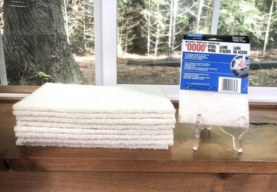 Lot of  18 Super Fine NORTON 07660701726 Steel Wool Pads 4 3/8 in W X 5 1/2 in L