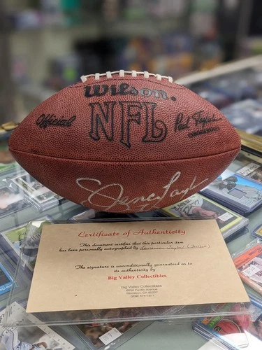 LAWRENCE TAYLOR | AUTOGRAPHED WISLSON FOOTBALL w/COA | New York Giants