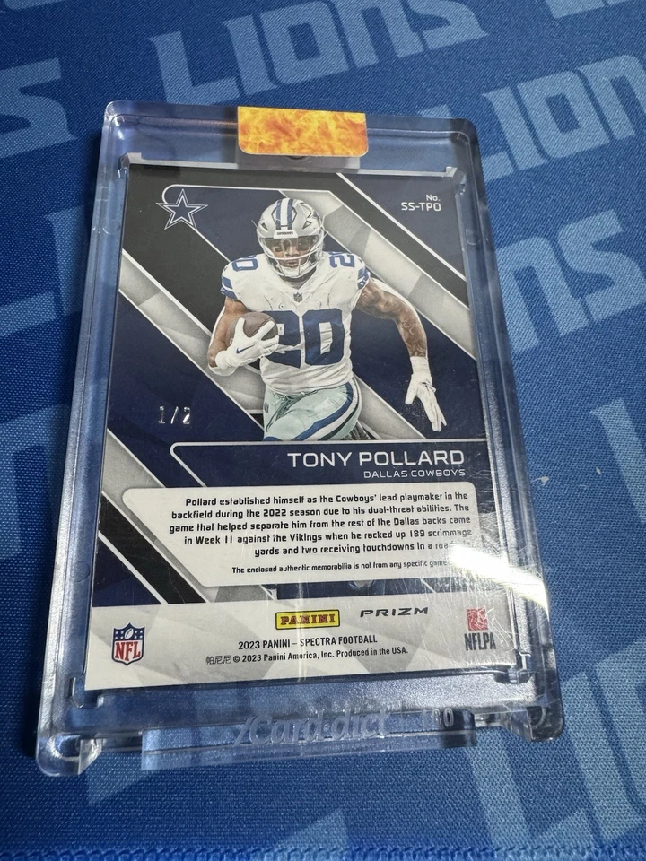 2023 Panini Spectra - Sunday Spectacle Tony Pollard #SS-TPO 1/2 NFL Player Patch - Image 2 of 2