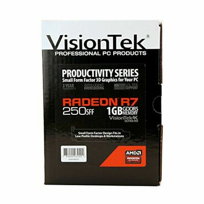 NEW VisionTek 900702 Radeon R7 250 PCIE 1GB GDDR5 SFF Video Graphics Card 4.6GHz
