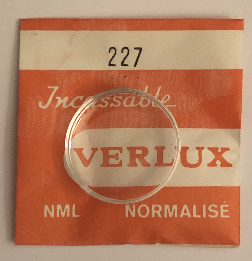NEUF 1 VERRE VERLUX NORMALISE ( GLASS ) PLEXI MONTRE @ 239 MM DE DIAMETRE @ NOS