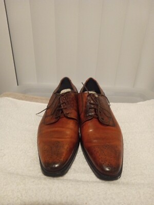 Duca Mens Vera Cuoio Leather Brown Oxford Lace Up Dress Shoes EU Size 42