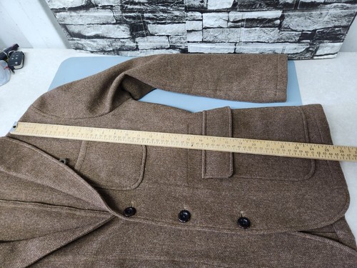 Neu ohne Etikett Wallace & Barnes Moon gewebt in England Lammwolle Schal Sport Mantel 38 S - Bild 5 von 8