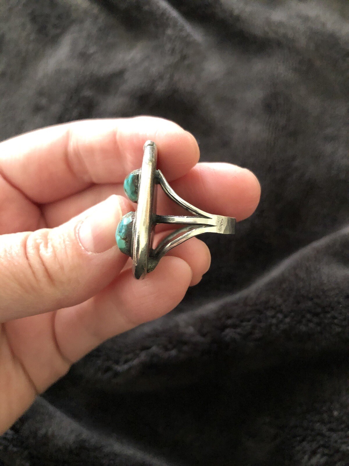 Stunning Native American Kingman Turquoise Ring - image 3