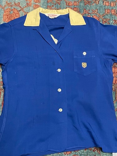 Vintage 1950 Benton Patterson Insurance Nat Nast Rayon Lop Collar Bowling shirt - Picture 11 of 11