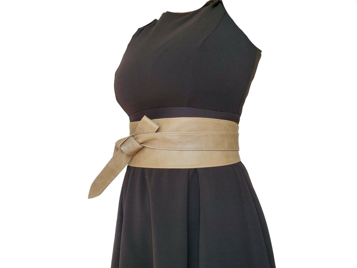 7375 Obi Belt For Women – Wide Waist In Faux Leather, Mica- Camel SWSMCLT Women main image 2