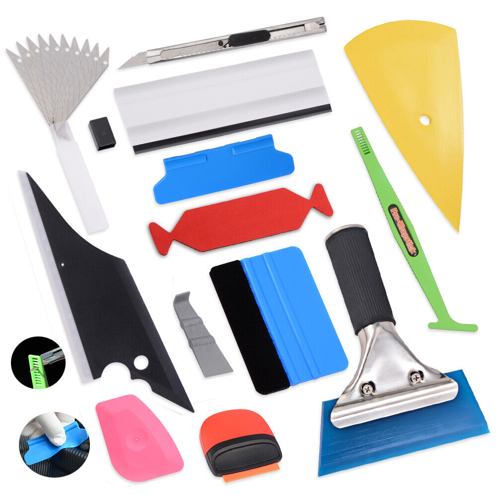 12 Pcs Auto Vinyl Wrap Tool Kit Car Window Tint Film Wrapping Vinyl  Application Tools Squeegee Squeegee Applicator Kits