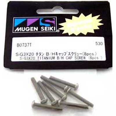 Mugen B0737T, M3X20, Buttonhead Titanium