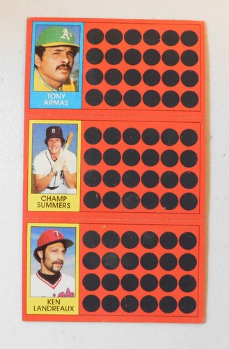 1981 TOPPS BASEBALL SCRATCH-OFF COMPLETE PANEL YOU PICK YOUR CARD (item#J11) - Picture 60 of 63