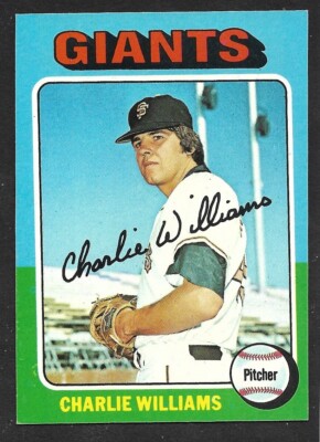 1975 TOPPS LARGE #449  Charlie Williams  SAN FRANCISCO GIANTS  EX+   D