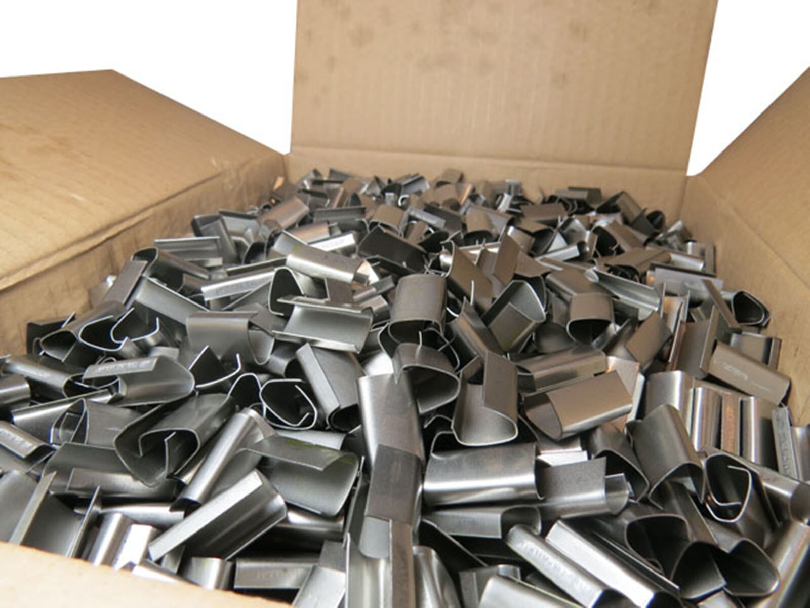 500 x SEMI OPEN METAL SEALS CLIPS 12mm x 25mm FOR 12mm STRAPPING BANDING