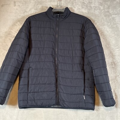 Voyager Blue Forecast flannel lined Puffer Jacket Size Large ￼