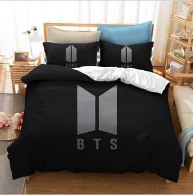 Kpop Love Yourself Bedding Set SUGA J-HOPE JIMIN JIN V Quilt Duvet Cover  Set BH UK