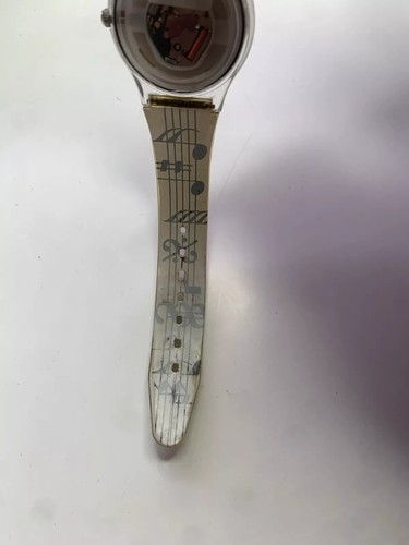 Vintage Aqua Music Symbol Note Watch Working Retro - Picture 4 of 6