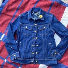 Lee X Smiley Collared Denim Blue Jacket Women’s Size Medium M