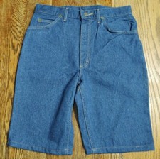 Vtg Lee Riders Denim Jean Cutoff Hemmed Shorts Mens 31x10 Union USA 100 Cotton