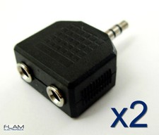 2x Adaptateur separateur doubleur audio stereo Jack 3,5mm coupleur splitter