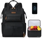 Versatile Travel Backpack with Insulated Lunch Box for 15.6-17.3" Laptops