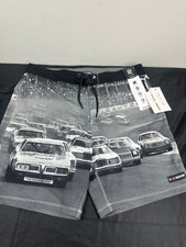 Hurley Men  s Eco NASCAR FinishLine 18  Boardshorts Size 30 Grey/Black