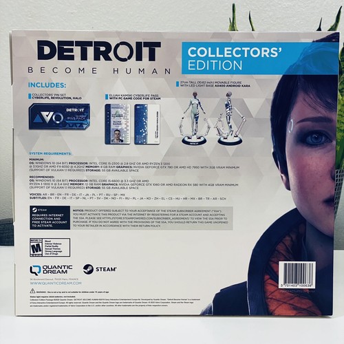 Limited Run Detroit Become Human Collector's Edition PC + Kara Figure Statue USA - Picture 6 of 9