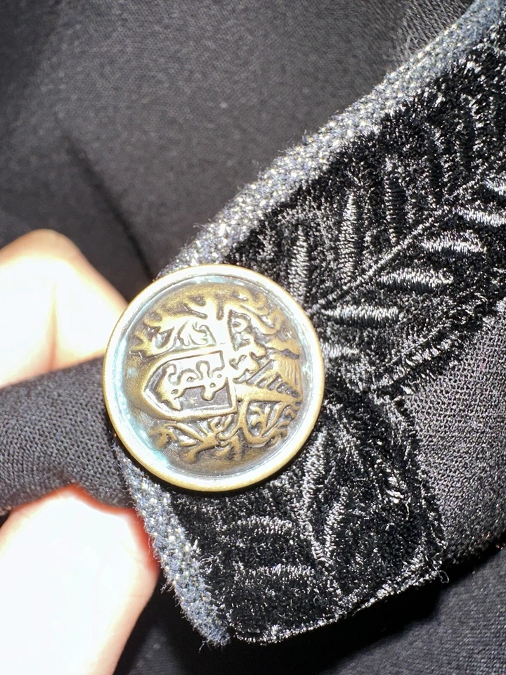 Black Military Style Blazer Size 14 - Image 4 of 4