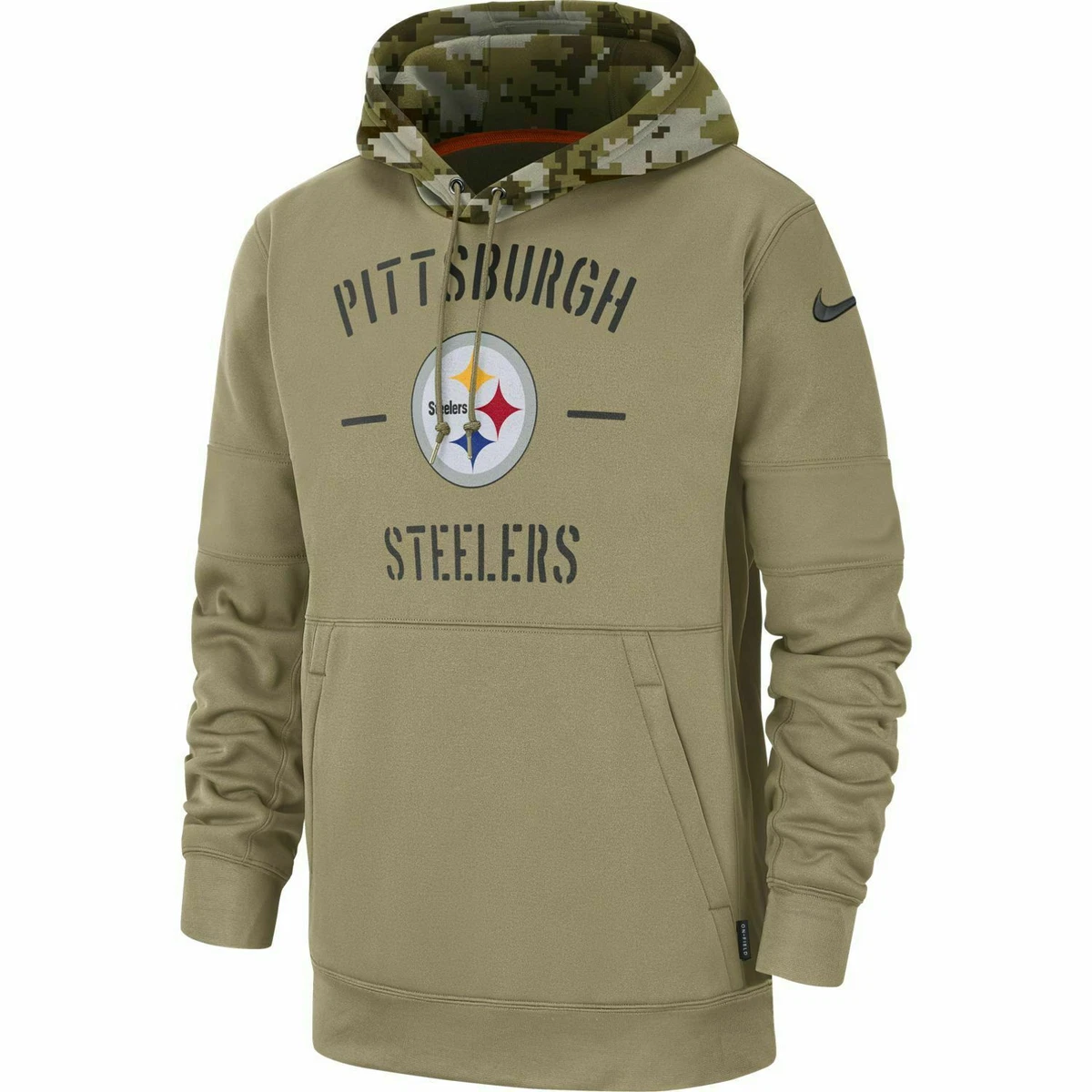 2019 Pittsburgh Steelers Mens NFL Nike Salute to Service Hoodie